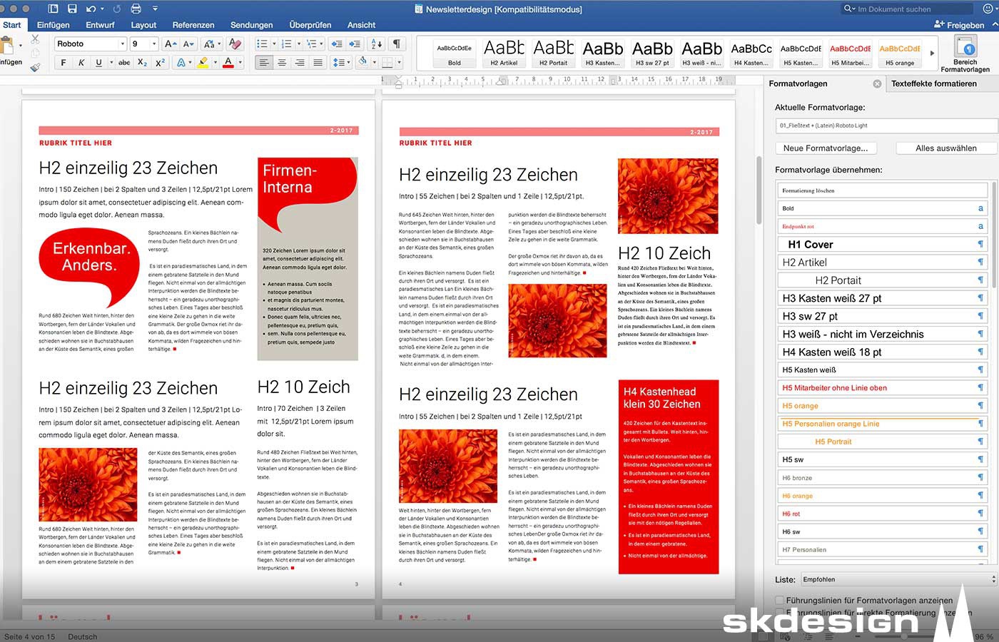 Word Newsletter Skdesign Koln